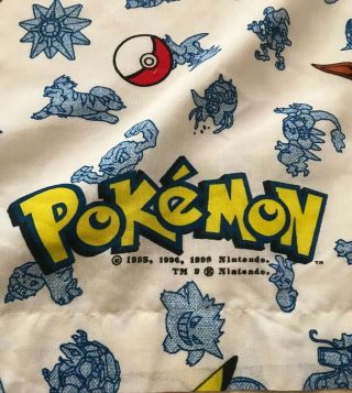 Vintage 1995 Pokemon Kids Teen Blanket 54 x 30 Inches Pikachu Charmander Ivysaur 6