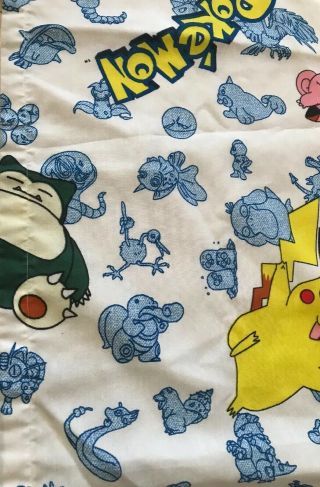 Vintage 1995 Pokemon Kids Teen Blanket 54 x 30 Inches Pikachu Charmander Ivysaur 7