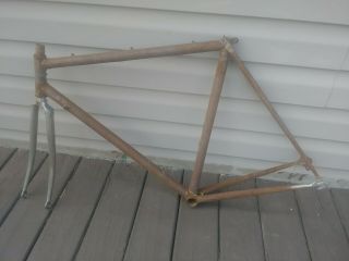 Vintage 4 Lb 22 " Road Bike Frame With Fork Campagnolo Drop Outs Beautifully Made