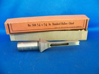 Vintage Delta 1/4 " Standard Hollow Chisel No.  504 Made In U.  S.  A.