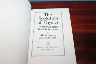 The Evolution of Physics: Albert Einstein and Infeld (1942,  Hard,  Dust Jacket) 2