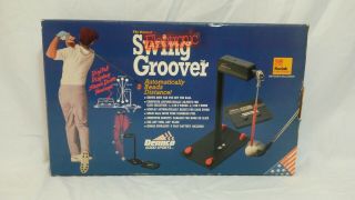 Electronic Swing Groover Golf Dennco Good Sports Vintage 1990 Reads Distance