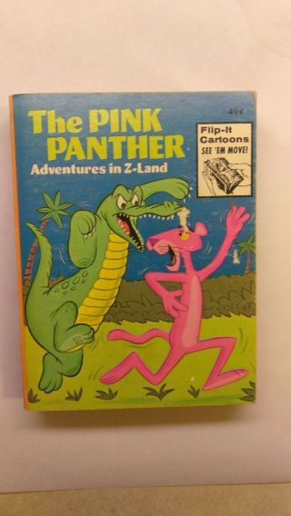 Vintage Whitman Big Little Book 1976 The Pink Panther Adventures Z - Land Flip It