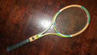 Vintage Chemold Hand Crafted Roy Emerson Seville Wood Tennis Racket 4 - 5/8 "