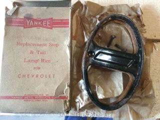 Vintage Yankee Nos 1931 - 1932 Chevy Tail Light Brake Light Frame Rim Rat Hot Rod