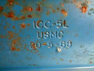 Vintage Army BLUE US Jerry Gas Can Steel Military - Willy Jeer Hot Rat Rod 1968 7