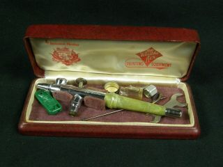 Vintage Paasche Painting Type V Jr.  Airbrush & Attachments In Case