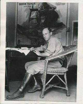 Director Cecil B.  Demille Vintage Candid Studio Office The Squaw Man Photo 1914