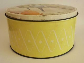 Cute Willow Budgie Biscuit Tin,  Large 1950s Cake Tin,  Vintage Kitchen,  Rustic 5