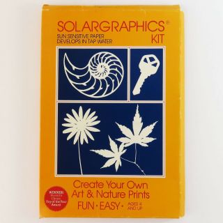 Vintage Solargraphics Sun Sensitive 11 Paper Water Kit,  Arts Crafts,  1984 Usa