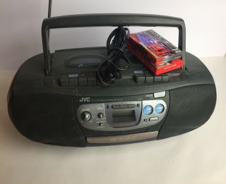 Vintage Jvc Rc - Qw200 Portable Cd Boom Box Am/fm Radio Dual Cassette
