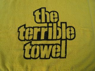 Vintage 1970 ' s Pittsburgh Steelers Terrible Towel St.  Mary ' s Tag 5