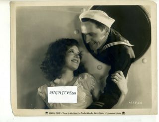 Clara Bow Fredric March In " True To The Navy " Vintage Press Photo 1930