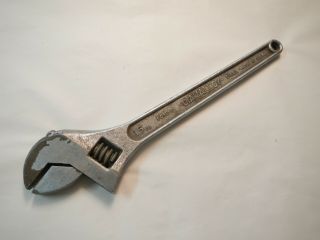 Vintage 15 " Diamond Tool And Horseshoe Co.  Adjustable Wrench Usa