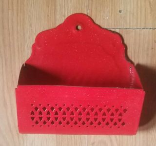 Vintage Wall Mount Red Metal Entryway Mailbox