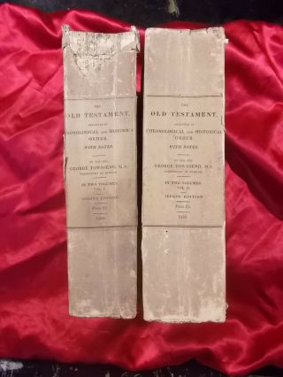 Old Testament Bible In Chronological Order George Townsend 1826 History 2vol Set