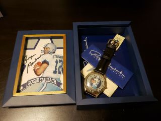 Vintage Fossil Watch 385/2500 Roger Staubach Football Limited Edition