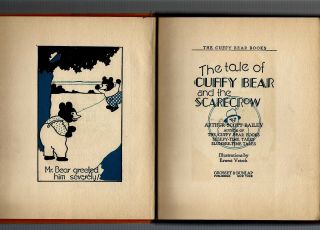 Vintage Cuffy Bear and the Scarecrow by Arthur Scott Bailey with DJ & 1st Ed VG 4