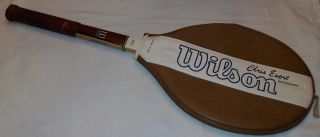 Vintage Wilson Chris Evert Autograph Tennis Racquet W/ Cover 4 1/4 " Usa