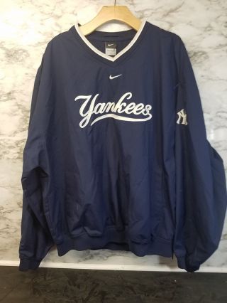 Vtg Nike Mens York Yankees Hoodie Sweatshirt Sz Xl Embroidered Graphics 32