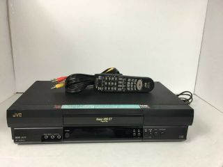 Jvc Vhs Et Svhs Hr - S9201u Video Cassette Recorder And Remote.