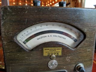 Vintage Weston Electrical Instrument AC Voltmeter Model 155 Northern States WI 2