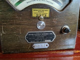 Vintage Weston Electrical Instrument AC Voltmeter Model 155 Northern States WI 3