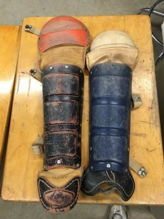 Vintage Catchers Shin Leg Guards - One Spaulding