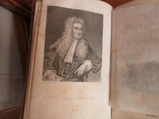 Old LIFE OF SIR ISAAC NEWTON Leather Book 1831 SCIENCE DISCOVERY ASTRONOMY MATH 4