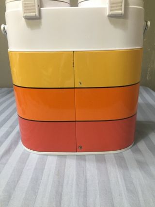 Vintage 70 ' s Peacock Twin Vacuum Thermos Double Pump 7