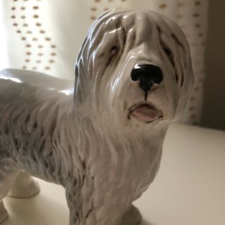 Vintage Old English Sheep Dog Standing Figurine Shaggy Champion Made in England 3