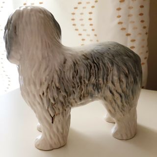 Vintage Old English Sheep Dog Standing Figurine Shaggy Champion Made in England 4