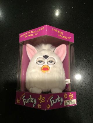 Vintage Furby Snowball White With Blue Eyes Model 70 - 800 1998 Box