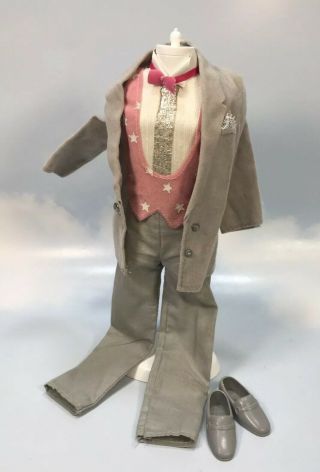 Ken Boy Doll Clothing: 1985 Dream Glow Gray Star Suit & Shoes Fashion 2450