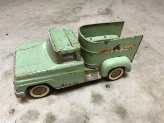 Vintage Pressed Steel Tonka Toy Trucks Horse Carrier