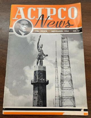 1954 Acipco News Vulcan Statue Birmingham Al American Cast Iron Pipe Co
