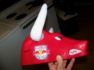 Vintage YORK RED BULLS MLS Soccer Club Mascot Foam Head Cap Hat Helmet Mask 2