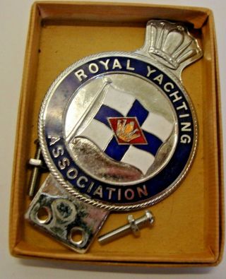 Vintage Boxed And Royal Yachting Association Car Badge
