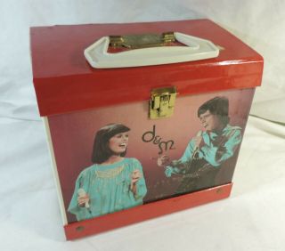 Vintage 1970s Donny & Marie Osmond 45s Cardboard Storage Case For 45 Rpm Records