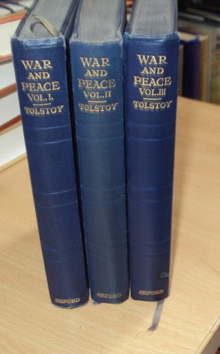1928 - War And Peace By Leo Tolstoy - 3 Volumes