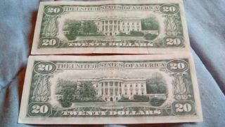 $20 star note 1974 g code vintage currency bill 4