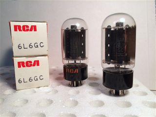 2 NOS NIB RCA 6L6GC Tubes Black Plates Tight GM And Current Draw Matched Pair 4