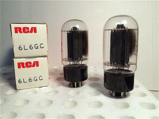 2 NOS NIB RCA 6L6GC Tubes Black Plates Tight GM And Current Draw Matched Pair 5