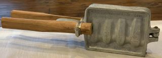 Vintage C.  Palmer Bank Sinker Mold 104 - 8,  10,  12,  16 Oz Sinkers Wooden Handles