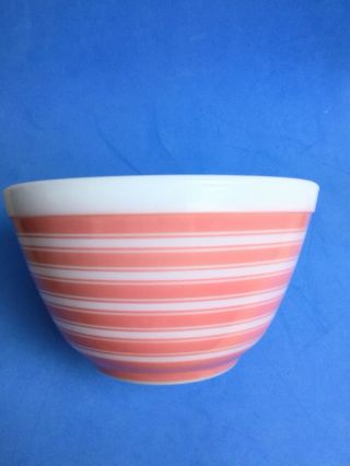 Vintage 1950’s Pyrex Pink Stripe 401 Bowl 1 1/2 Pt Kitchen Old Cool