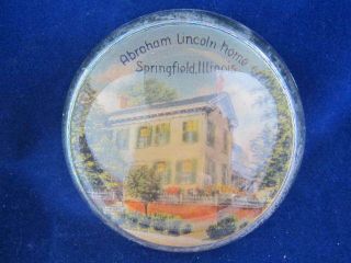 Vintage 1920s - 30s Abraham Lincoln Home - Springfield Il - Paperweight - 157