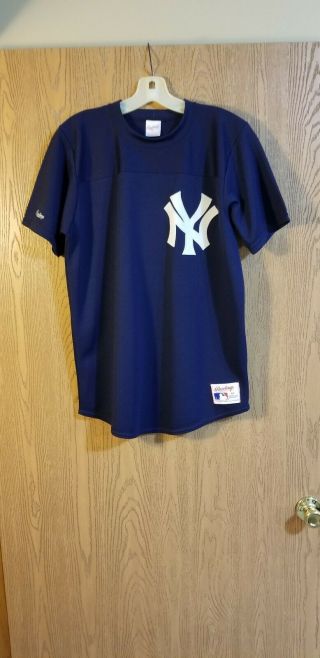 Vintage Joe Dimaggio 5 York Yankees Rawlings Sewn Jersey Adult Size 40 Euc