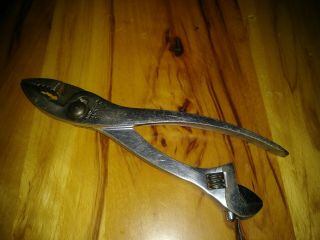 Vintage Diamalloy Handyboy Dh - 16 Pliers / Adjustable Wrench Forged In U.  S.  A.