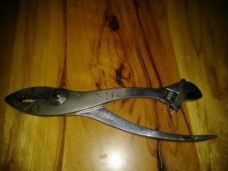 VINTAGE DIAMALLOY HANDYBOY DH - 16 PLIERS / ADJUSTABLE WRENCH FORGED IN U.  S.  A. 3