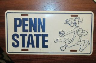 Penn State Vintage Metal License Plate - Psu - Lion W/ Football